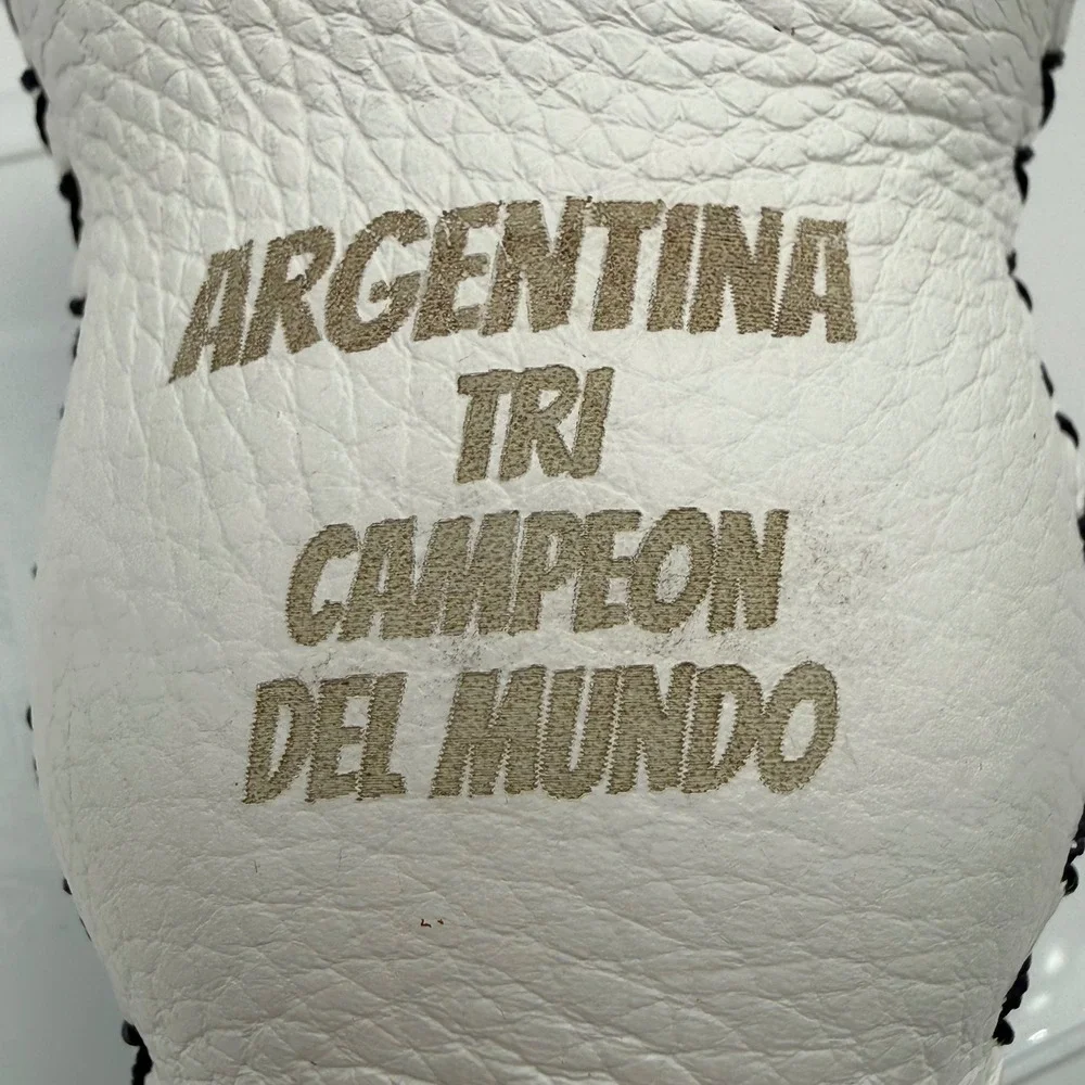 Argentina Tri Campeon‎ World Cup Yerba Mate Gourd Glass Interior & Hand Stitched